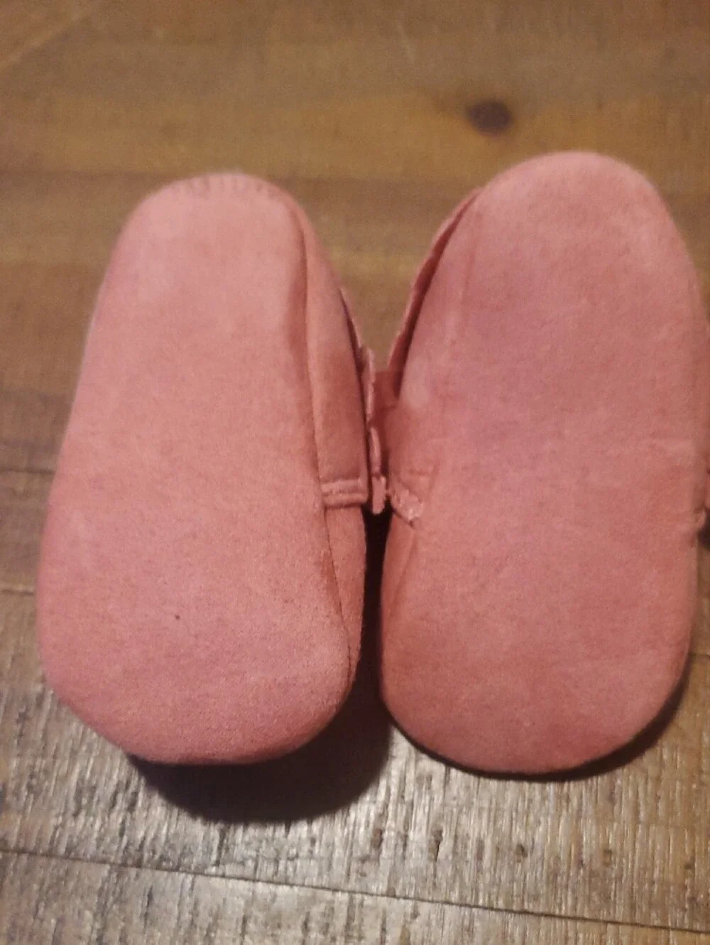 child of mine Rose Pink Suede Fringe Baby Moccasins